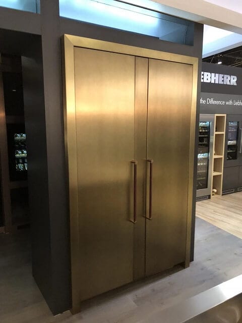 Refrigerator with gold  finish