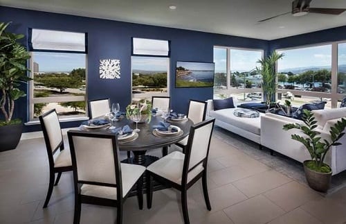 Dining room with view.