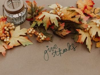 Center piece of a table with fall theme.